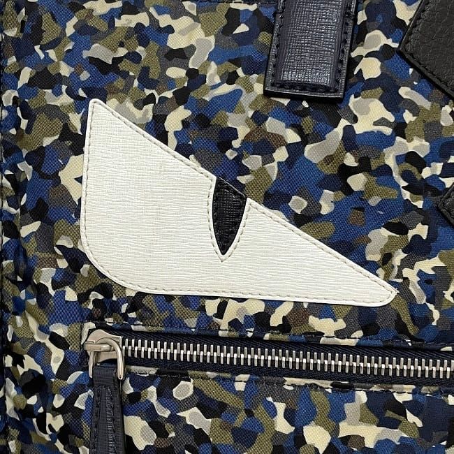 Fendi Tote Bag Navy 5WH 168 3355 Monster