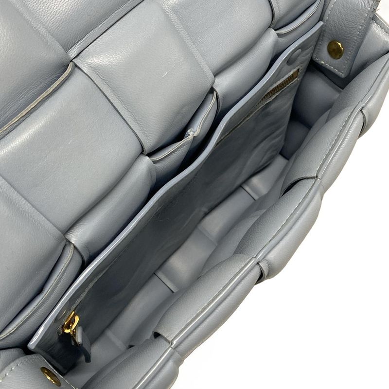 Bottega Veneta Shoulder Bag Padded Cassette Light Blue Lambskin