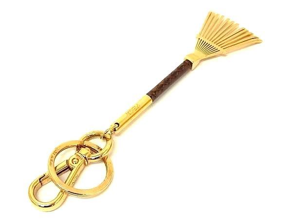 Fendi Key Holder Key Ring Bag Charm Bag Accessories Men Women Gold