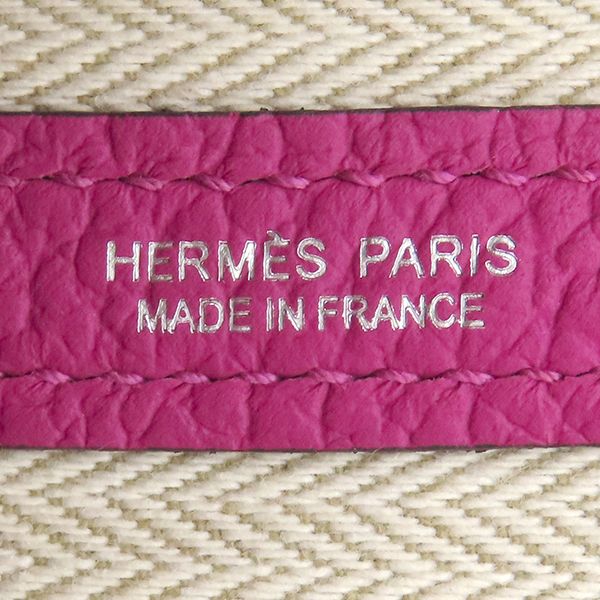 Hermes Tote Garden Party TPM Country Rose Purple Silver Hardware Purple