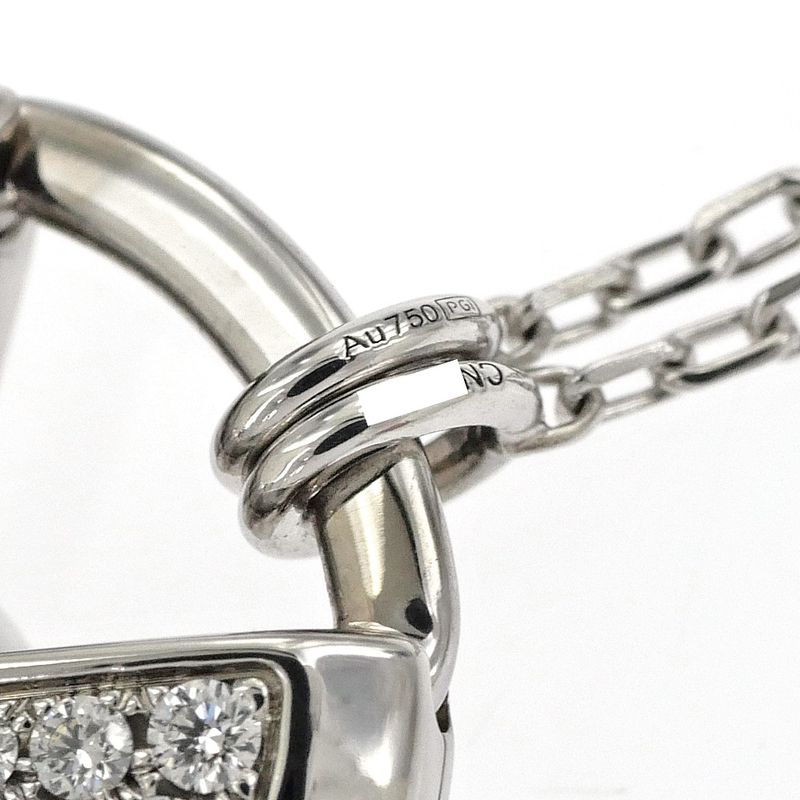 Cartier Necklace Amulet De Cartier 750wg 18K White Gold Diamond Jewelry-