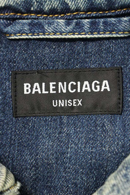 Balenciaga 22AW 681689 Tjw92 Oversized Padded Denim Jacket Men's 44