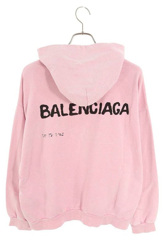 Balenciaga 767877 Tovo6 Hand Draw Medium Fit Pullover Hoodie Men's XS