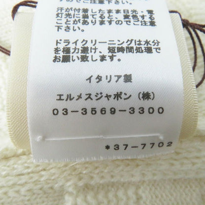 Hermes 23AW 3h2617d4 Wool H Motif Crewneck Long Sleeve Knit Pullover Ivory 34