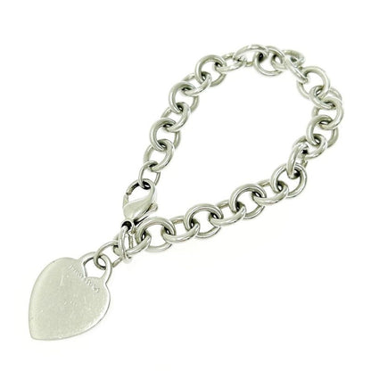 Tiffany & Co Tiffany & Co Silver Heart Tag Bracelet 33.7g 925 Engraved 408057