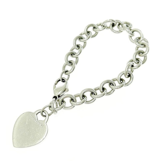 Tiffany & Co Tiffany & Co Silver Heart Tag Bracelet 33.7g 925 Engraved 408057