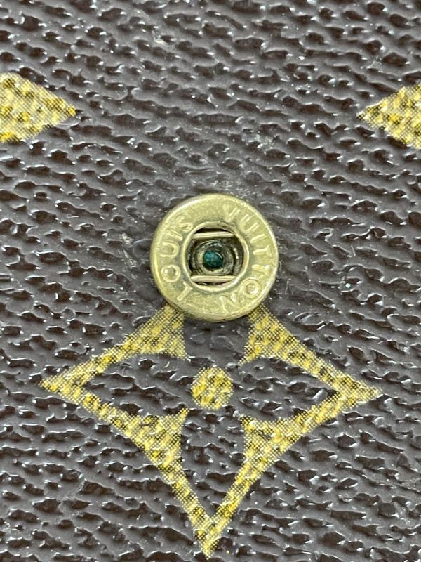 Louis Vuitton Monogram Pochette Passpole Long Wallet Passport Case M60135 Brown