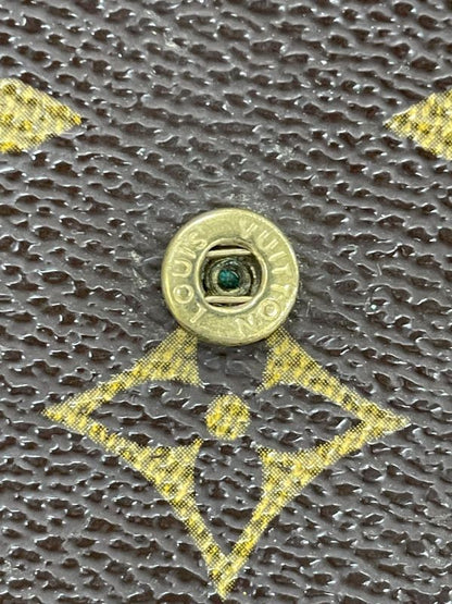 Louis Vuitton Monogram Pochette Passpole Long Wallet Passport Case M60135 Brown