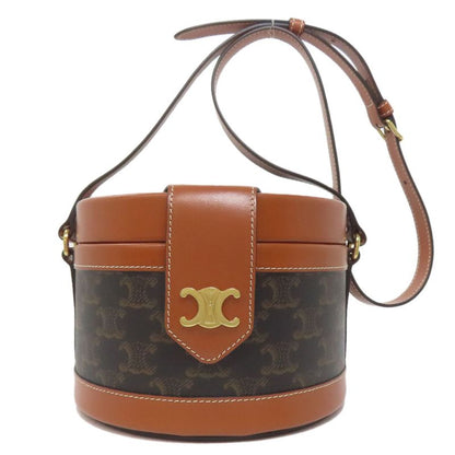 Celine Tambour Triomphe Shoulder Bag PVC Calf Women