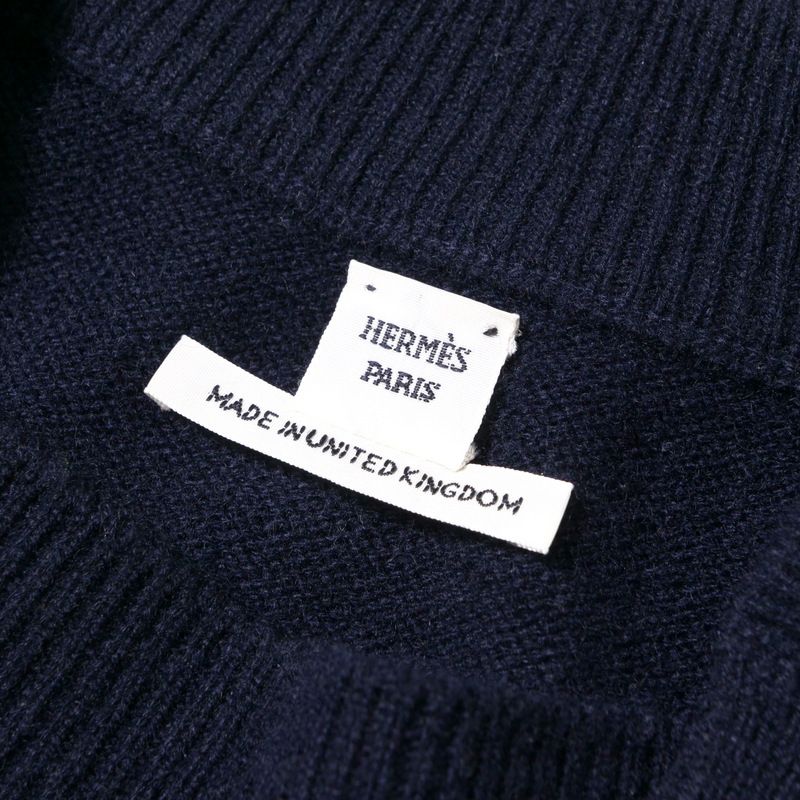 Hermes Knitwear Size 34 Total Cashmere Long Sleeve Knitted Sweater Serie