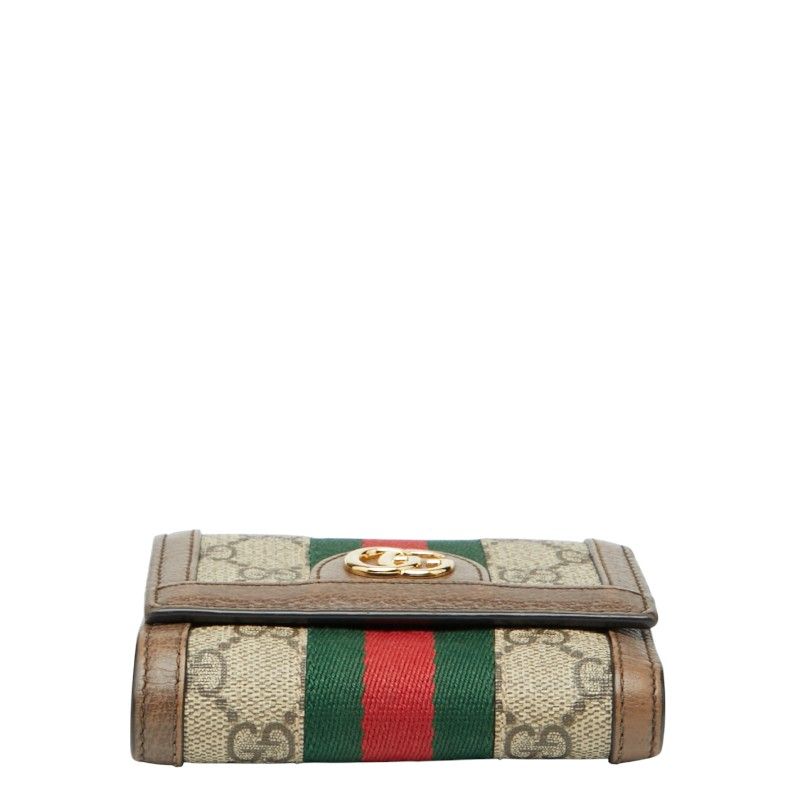 Gucci GG Supreme Ophidia 523174 Beige Brown PVC Leather Women's Gucci