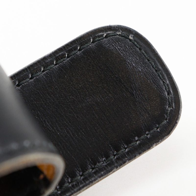 Hermes H Belt Vintage Calf And Gold Plated Black 00G Ladies Belt