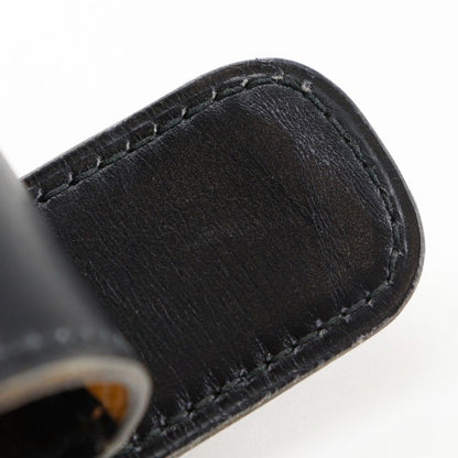 Hermes H Belt Vintage Calf And Gold Plated Black 00G Ladies Belt