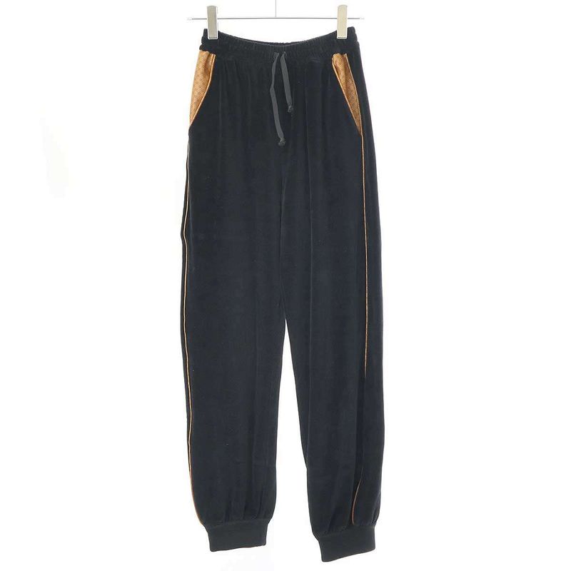 Gucci Velvet Piping Jogger Pants 535919 X9z28 Black XXS