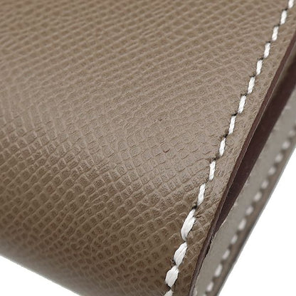 Hermes Long Wallet Charnière Togo Vaumeadam Etoupe Silver Hardware Unused