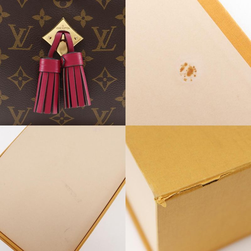 Louis Vuitton Saintonge 2WAY M43556 Monogram Canvas Coquelicot Brown/red Ca1108