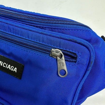 Balenciaga Body Bag Logo Explorer 482389 Nylon Blue
