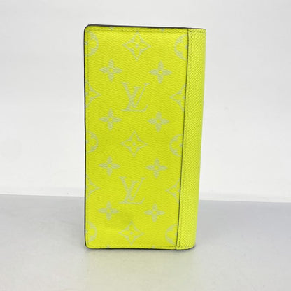Louis Vuitton Long Wallet Taiga Llama Portefeuille Brazza M30947 Jeanne Men's
