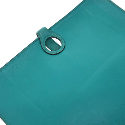 Hermes Engraved a Dogon GM Blue Paon Swift Long Wallet Blue Tone GM