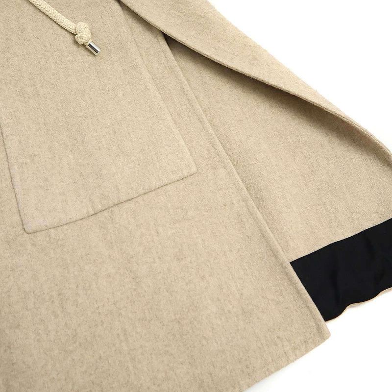 Celine by Phoebe Philo Wool Cashmere Hooded Coat 2 8p17 5955 Beige 34