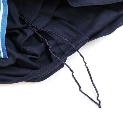 Fendi Asymmetrical Poplin Ribbon Dress Fd9648 A0my Navy 36