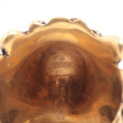 Gucci Michele Period Lion Head GP Ring 19 (actual Size 18) Gold Made In Italy