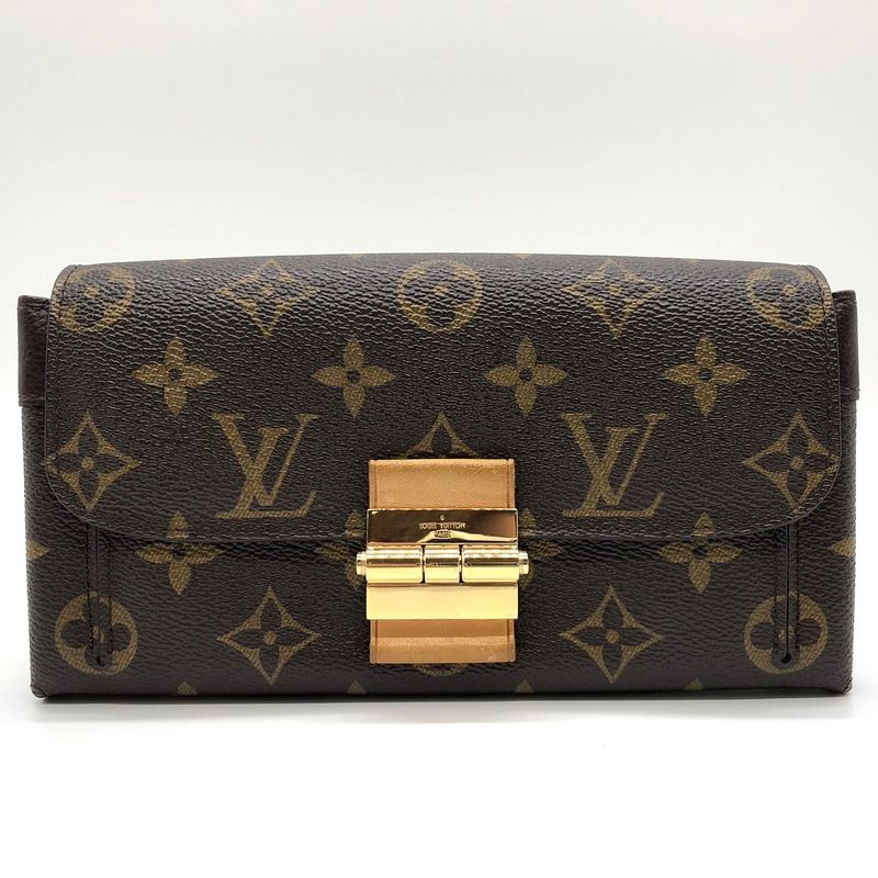 Louis Vuitton M60362 Portefeuille Elysee Long Wallet Brown Monogram Canvas/leath