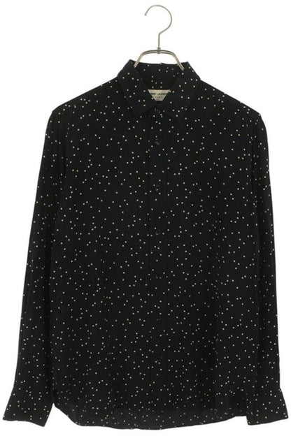 Saint Laurent Paris 16SS 376916 Y935l Dotted Rayon Long Sleeve Shirt Men's 38