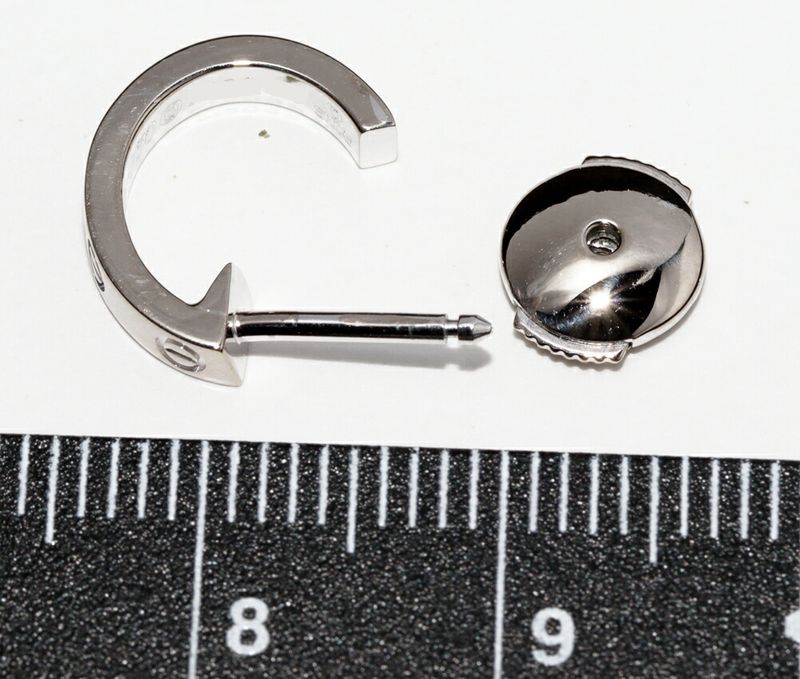 Cartier Earrings 18K White Gold Mini Love Earrings One Side Only B80289