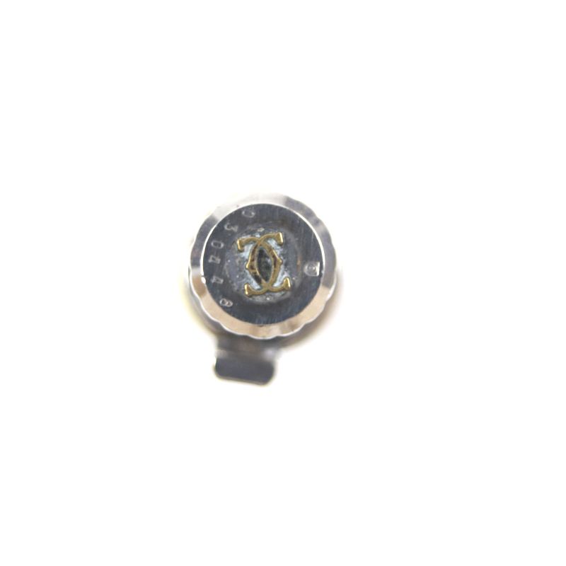  Cartier Trinity Striped Logo Engraved Twist Ballpoint Pen Silver