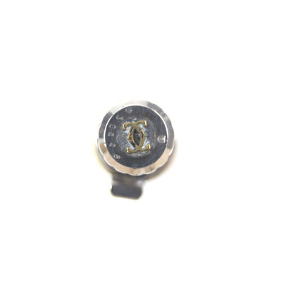  Cartier Trinity Striped Logo Engraved Twist Ballpoint Pen Silver