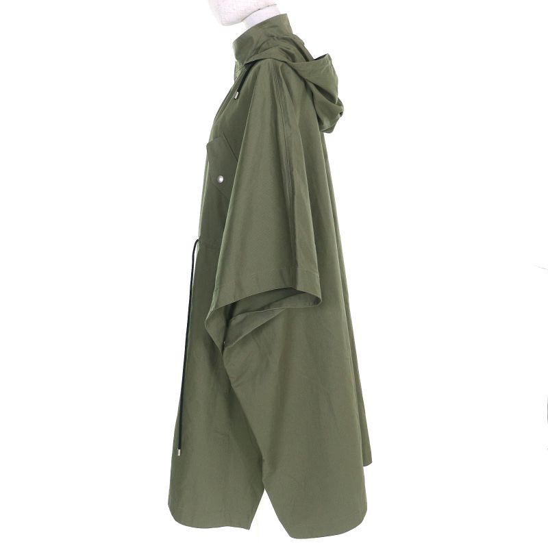 Christian DIOR 857m82a3726 100% Cotton Bee Embroidery Hooded Zip Up Military