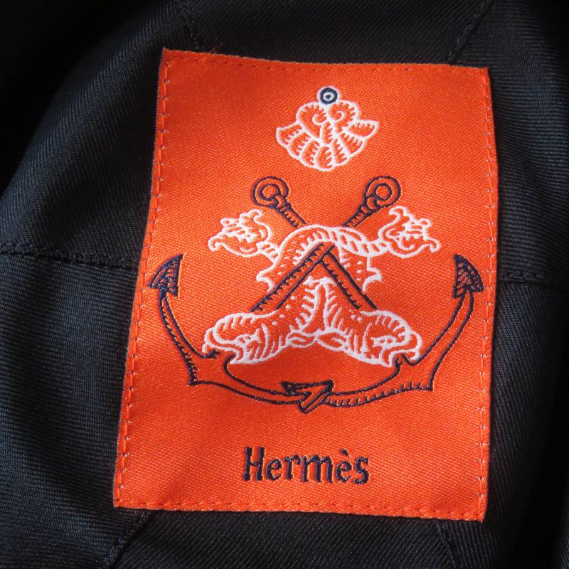 Hermes Serie Hardware 100% Cotton Canvas Hat Orange 57 Made In France Genuine