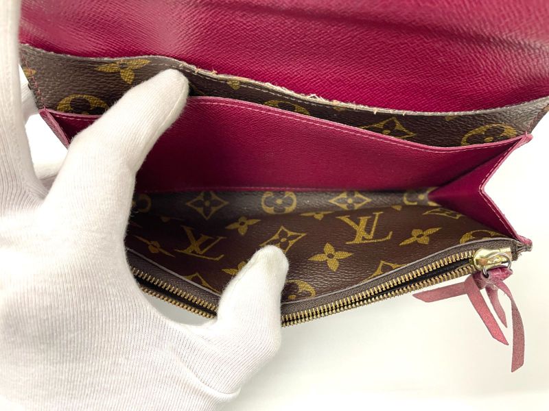 Louis Vuitton Monogram Portefeuille Emilie Zipper Long Wallet M41943 Brown ×