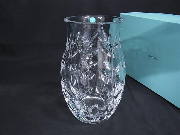 Tiffany & Co Tiffany & Co Floral VINE Crystal Jar Vase Vase Of Flowers
