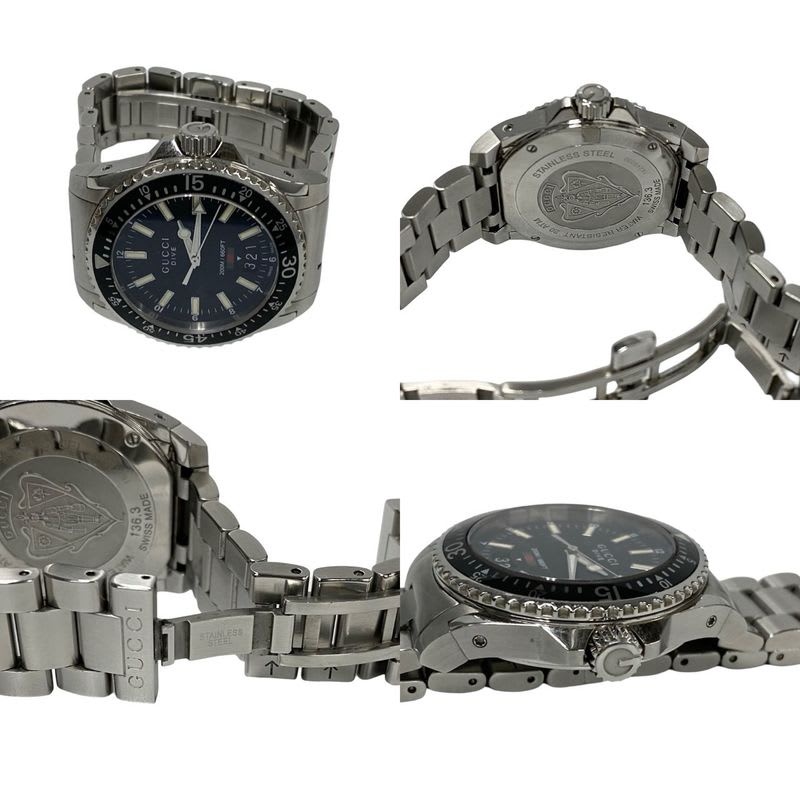 Gucci Dive Stainless Steel Quartz Watch Accessories Men's Accessori