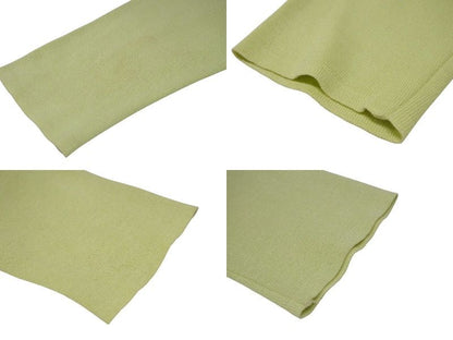 Hermes Twillaine Long Sleeve Polo Shirt Carre Silk Cotton Lime Green Vintage L — view 6