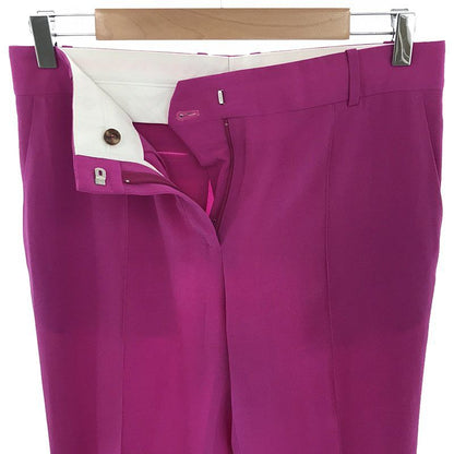 Celine - Phoebe Period Silk Center Press Tapered Pants - 36 - Purple - Women's