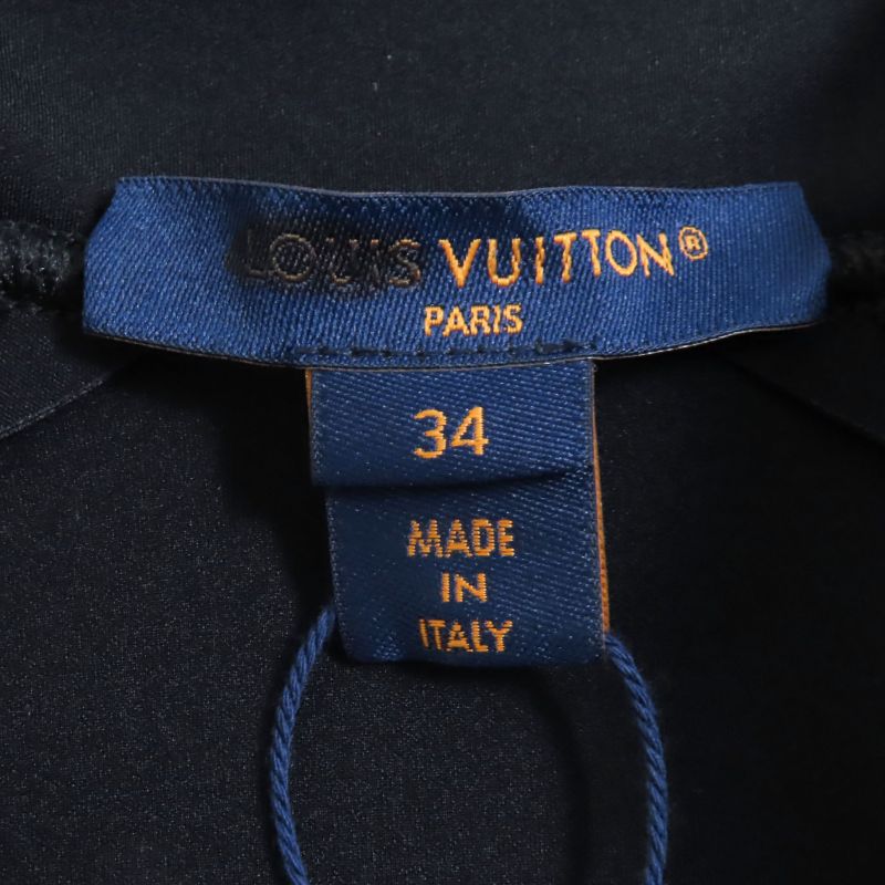 Louis Vuitton 23SS Vivid Trim Long Sleeve Top Cropped Top Black 34 Made In