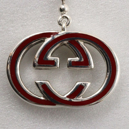 Gucci Interlocking G Ball Chain Silver 925 Red Unisex 20.8g Bracelet