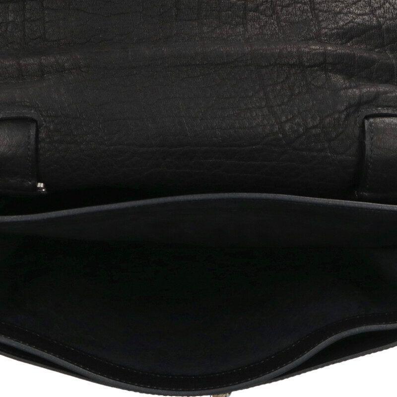 Hermes Sac A Depeches Dplg100 □F Engraved Silver Hardware Leather Shoulder Bag