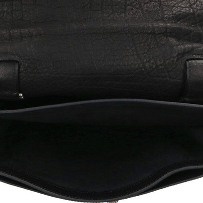 Hermes Sac A Depeches Dplg100 □F Engraved Silver Hardware Leather Shoulder Bag