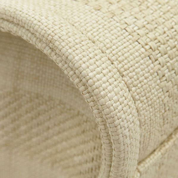 Chanel Deauville Tote MM Fabric Leather Besh Gold Hardware Shoulder Bag Chain