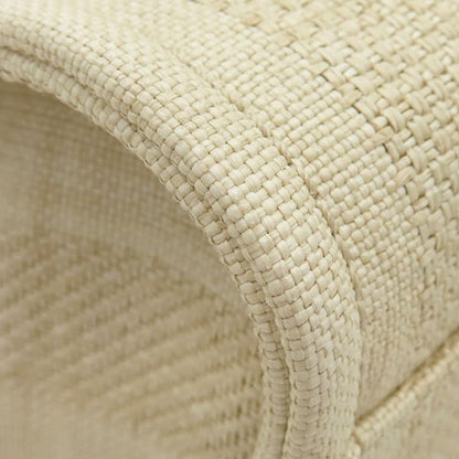 Chanel Deauville Tote MM Fabric Leather Besh Gold Hardware Shoulder Bag Chain