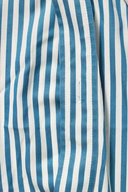 Balenciaga 625567 Tim17 B Logo Embroidered Striped Long Sleeve Shirt Men 39