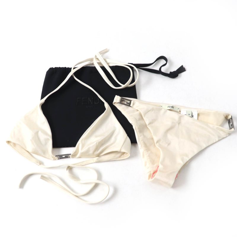 Fendi 22SS Fxbh60 FF Logo Hardware Swimwear Swimsuit Swimwear Bikini Top And