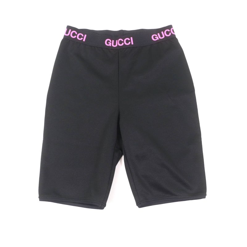 Gucci 22SS 688421 Logo Design Biker Shorts Leggings Half Pants Black S Made In