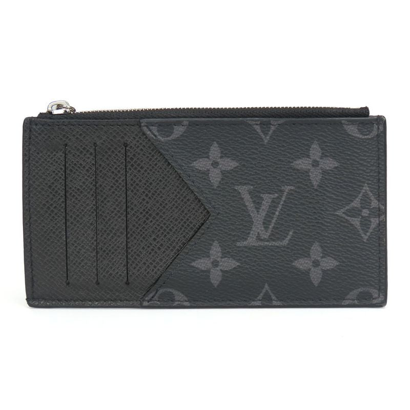 Louis Vuitton Coin Case Coin Card Holder M30271 Monogram Eclipse Taiga Llama