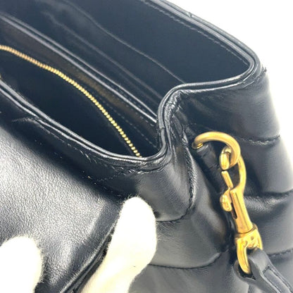 Saint Laurent Paris Lou Leather Black Shoulder Bag Gold
