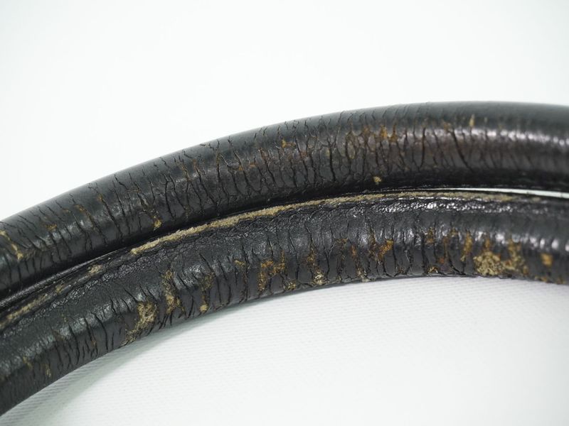 Authentic Loewe Anagram Tote Handbag Leather Black Anagram Bag Pre-owned